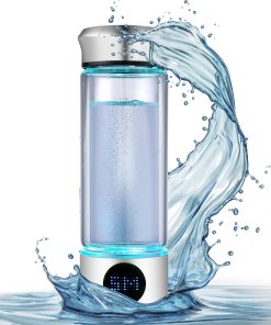 Improved 2025 Glass Hydrogen Water Bottle Generator - Up to 3000 PPB - 300ml - LED